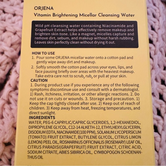 ORJENA Vitamin Brightening Micellar Cleansing Water 300ml/10.1 fl oz - Picture 16 of 16